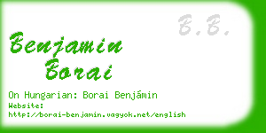 benjamin borai business card