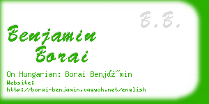 benjamin borai business card